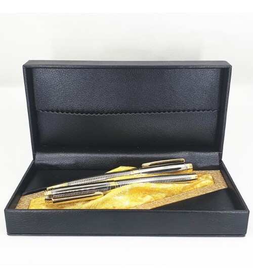 Kişiye Özel VIP Silver Metal Roller & Tükenmez Kalem Seti 0326