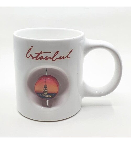 Kız Kulesi Kulesi Temalı 3D Döner Objeli Kupa Bardak