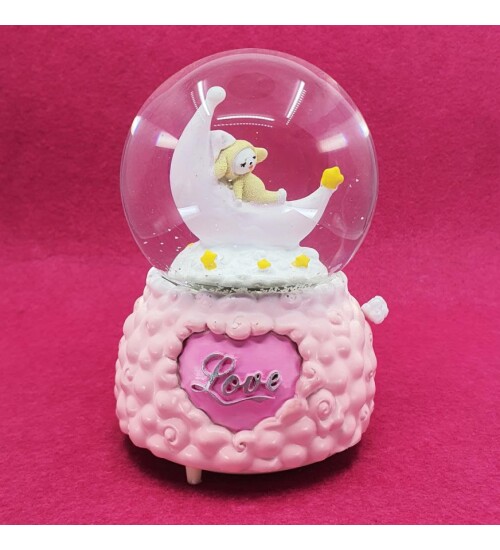 Love Uzay Motorlu Müzikli Kar Küresi