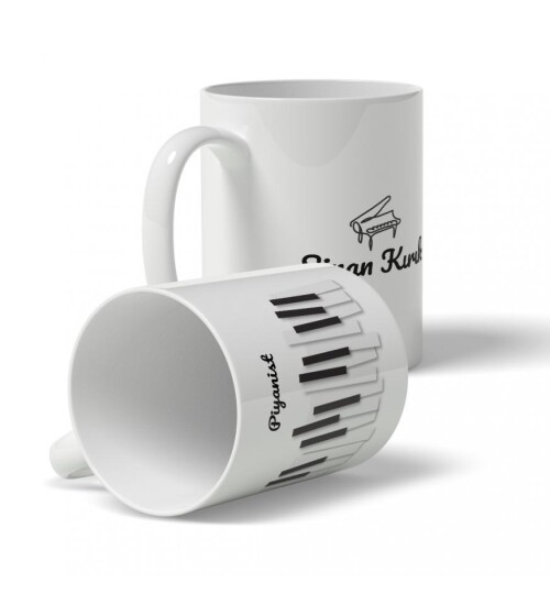 Kişiye Özel Meslek Özel Kupa Bardak - Piyanist HK114