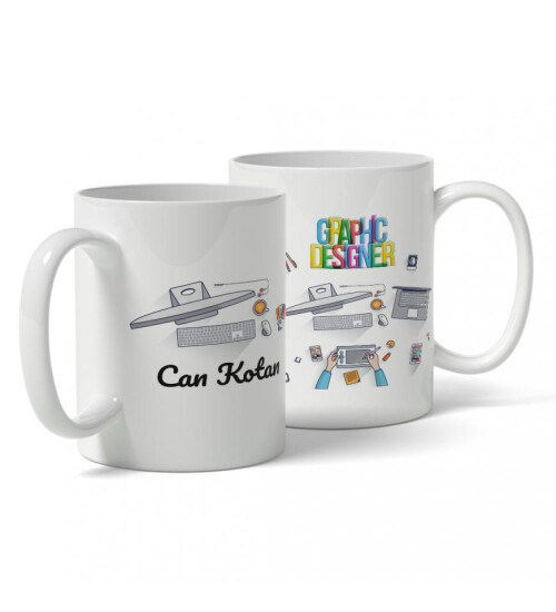 Kişiye Özel Meslek Kupa Bardak - Grafiker HK132