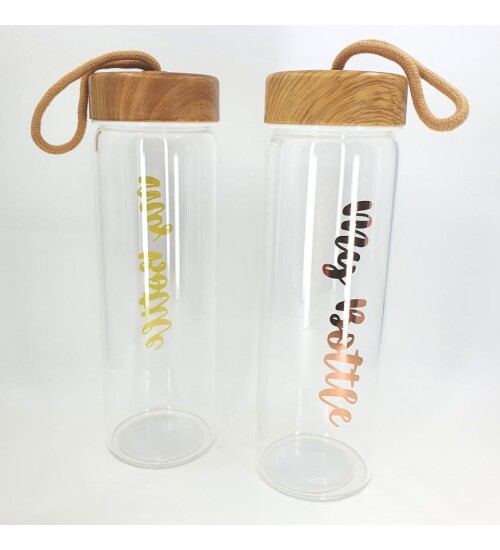 My Bottle 550 ML Gold Kapak Borosilikat Cam Matara