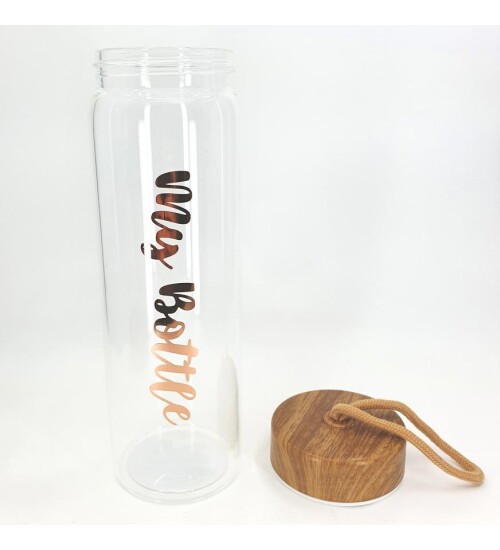 My Bottle 550 ML Gold Kapak Borosilikat Cam Matara