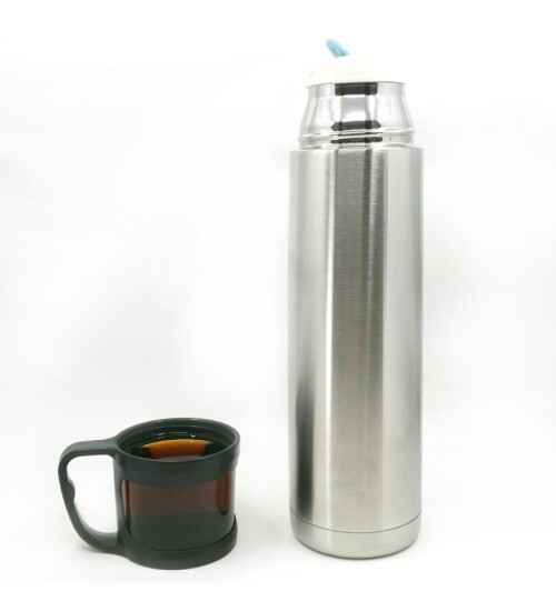 Paslanmaz Çelik Bardak Kapaklı Termos 500 Ml