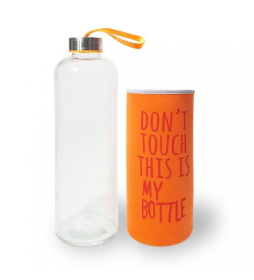 Renkli Kılıflı Cam Matara 1000 ml