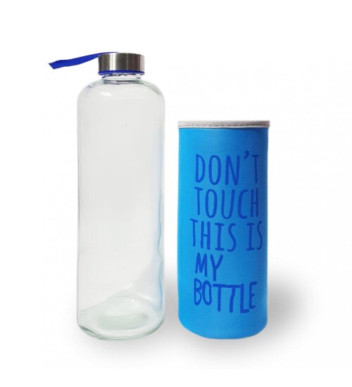 Renkli Kılıflı Cam Matara 1000 ml