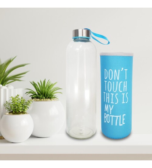 Renkli Kılıflı Cam Su Şişesi 750 ml