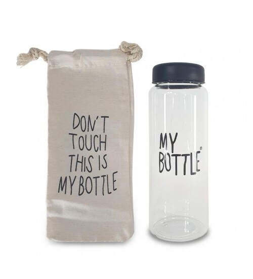 Süzgeçli ve Bez Keseli 500 ml Cam Matara