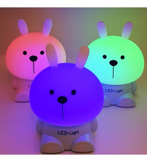 Tavşan Figürlü Ledli Gece Lambası