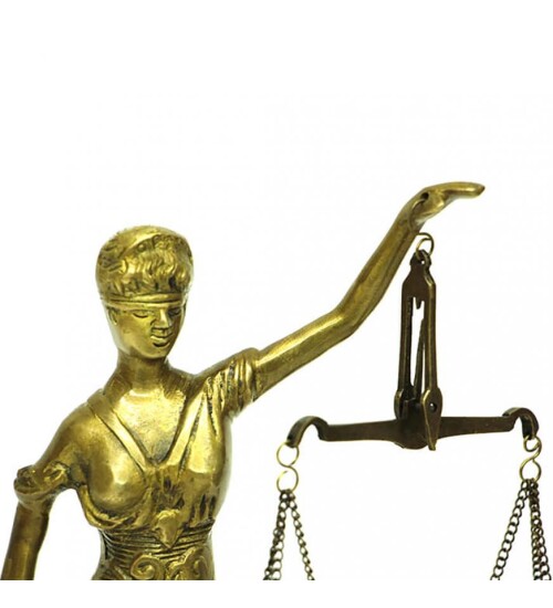Adalet Kadını 10 Masaüstü Bronz Heykel