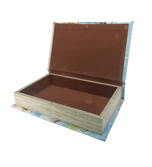 Aynalı, Bisiklet ve Kitap Temalı, Dekoratif Ahşap Aksesuar Kutusu HK2894