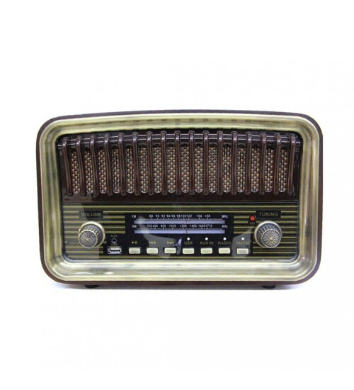 Crownwell Ahşap Nostaljik Radyo