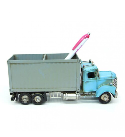 Dekoratif Metal Kamyon Kartvizitlik ve Kalemlik