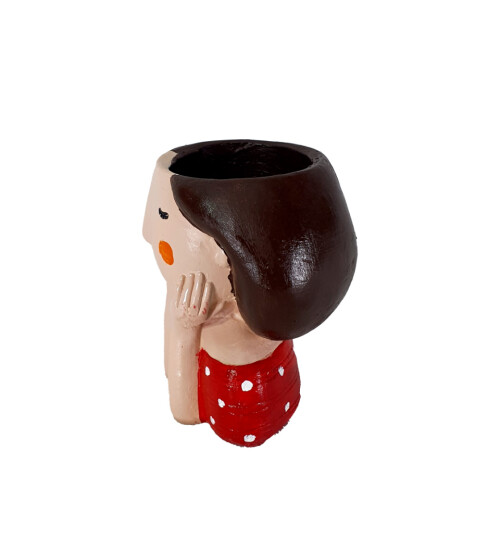 Dream Girl Özel Tasarımlı Kırmızı Sukulent Saksı HK2718