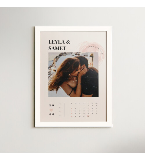 Fotoğraf Baskılı Yapışkanlı Sök Tak Beyaz Çerçeve 20x30cm HK5013