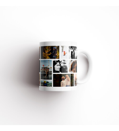 Kişiye Özel 18 Fotoğraflı Kupa Bardak HK5006