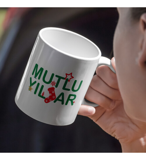 Kişiye Özel Yılbaşı Mutlu Yıllar İsme Özel Baskılı Kupa Bardak HK3765