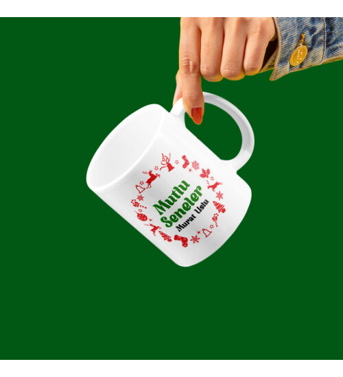 Kişiye Özel Yılbaşı Baskılı Kupa Bardak HK3756