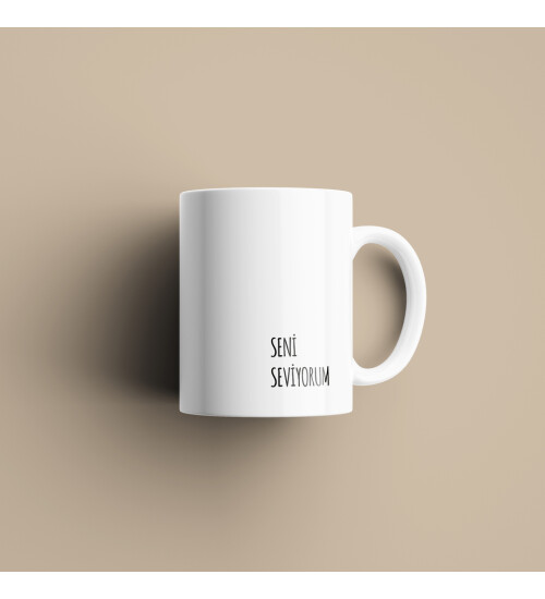 Kişiye Özel 3 Fotoğraflı Seni Seviyorum Kupa Bardak HK5001