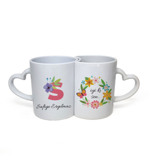 Kişiye Özel Anneler Günü Baskılı Çift Kupa HK2655