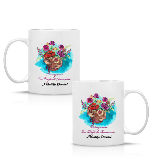 Kişiye Özel Anneler Günü Baskılı Kupa Bardak HK2628