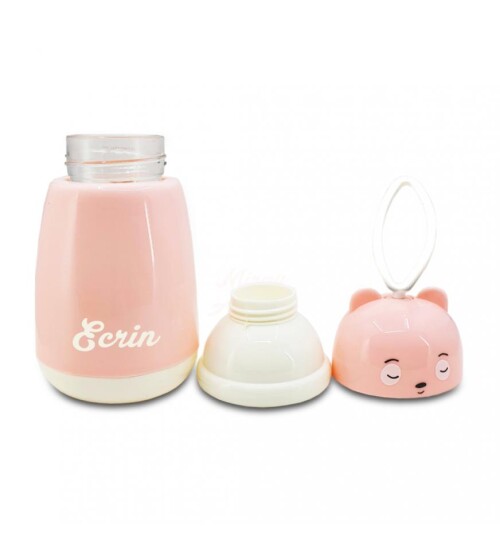 Kişiye Özel Cam Şişe Panda Matara 380 ml