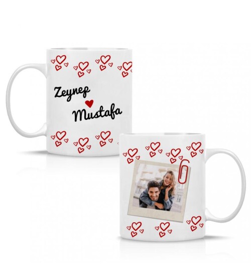 Kişiye Özel Foto ve İsim Baskılı Seni Seviyorum Sevgili Kupa HK2509