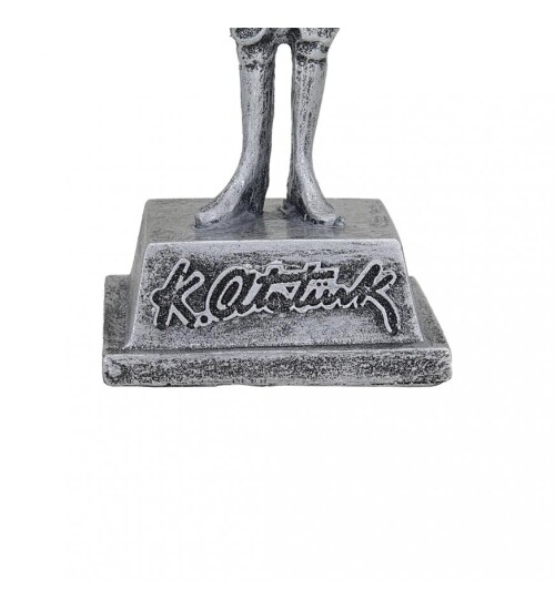 Atatürk Masaüstü İmzalı Biblo Gümüş HK2462
