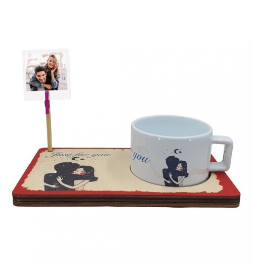 Kişiye Özel Just For You Tek Aşkım Kupalı Notluk (FOTOĞRAF HEDİYELİ)