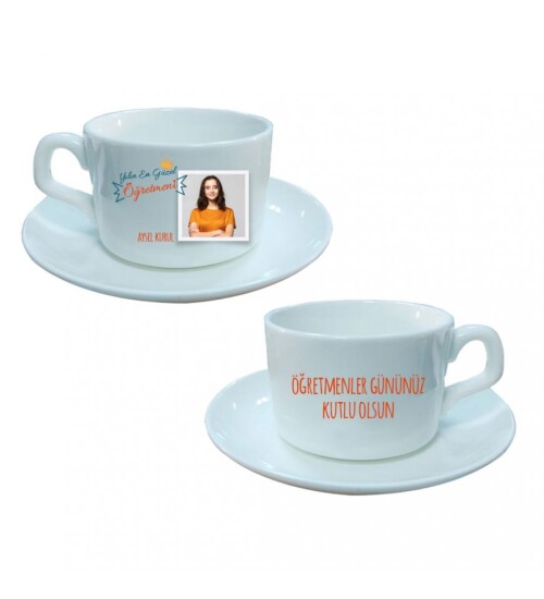 Kişiye Özel Öğretmenler Günü Fotoğraf Baskılı Fincan HK2340
