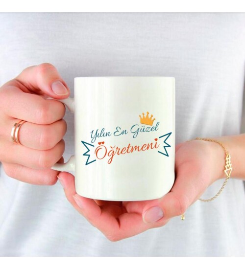 Kişiye Özel Öğretmenler Günü Fotoğraf Baskılı Porselen Beyaz Kupa Bardak HK2342