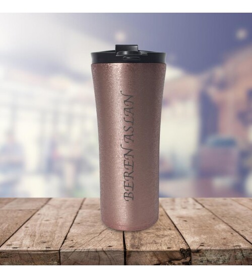 Kişiye Özel Paslanmaz Çelik French Press Termos 500 ML