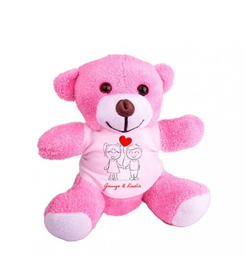 Kişiye Özel Peluş Pembe Ayı HK2540