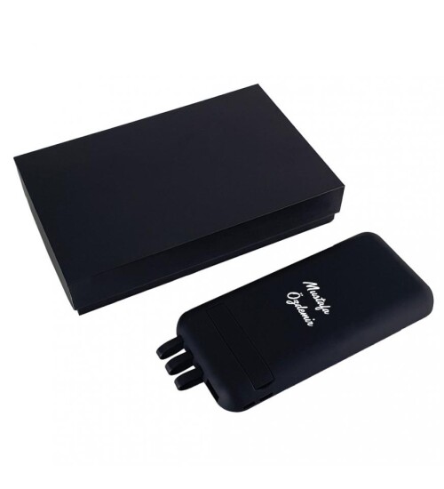 Kişiye Özel Vantuzlu Wireless Siyah Powerbank 10,000 mAh HK2464