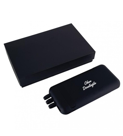 Kişiye Özel Vantuzlu Wireless Siyah Powerbank 10,000 mAh HK2465