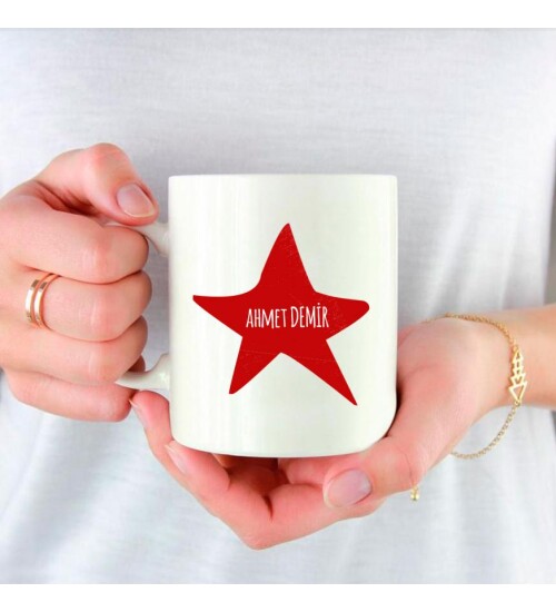 Kişiye Özel Yeniyıl 2023 Baskılı Porselen Beyaz Kupa Bardak HK2366