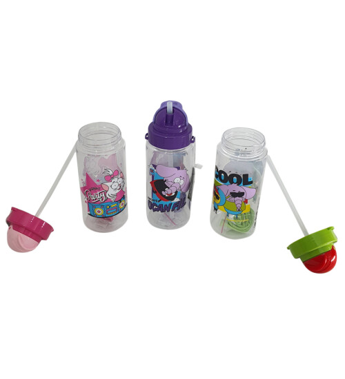 Kral Şakir Desenli Pipetli Tritan Matara 500 cc HK2737