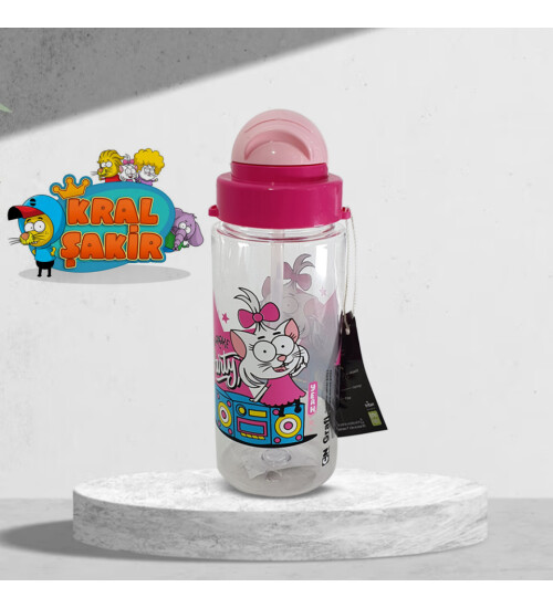 Kral Şakir Desenli Pipetli Tritan Matara 500 cc HK2737