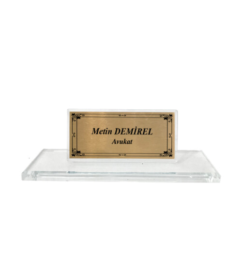 Kristal Cam Masa İsimliği HK2672