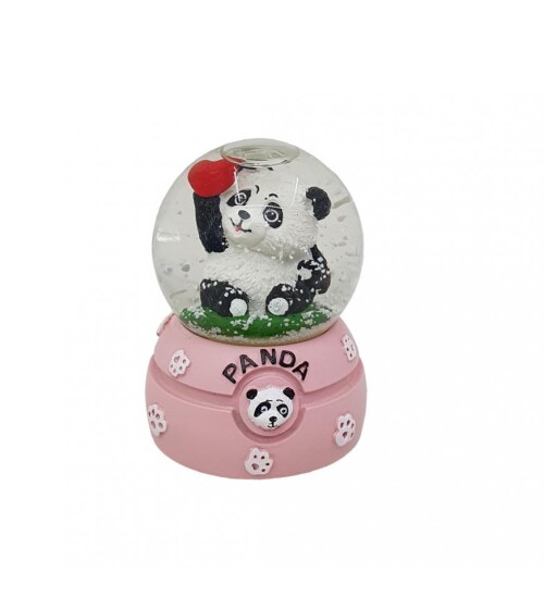 Panda Kalpli Renk Değiştiren Işıklı Kar Küresi