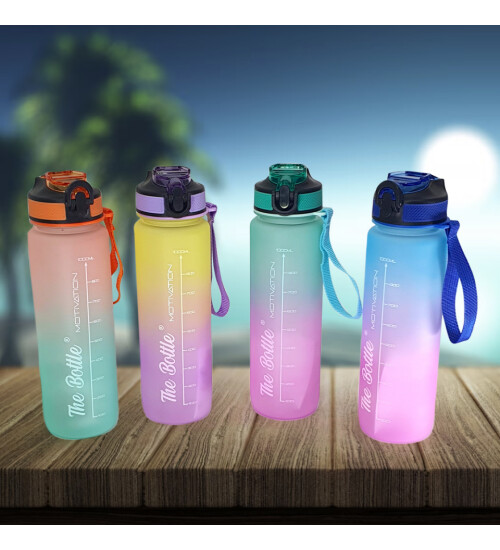 Pipetli, Çift Renkli, Mika Motivasyon Matarası 1 Lt HK2735