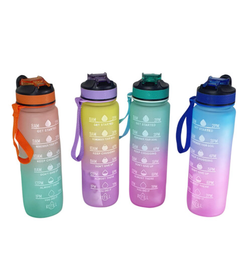 Pipetli, Çift Renkli, Mika Motivasyon Matarası 1 Lt HK2735