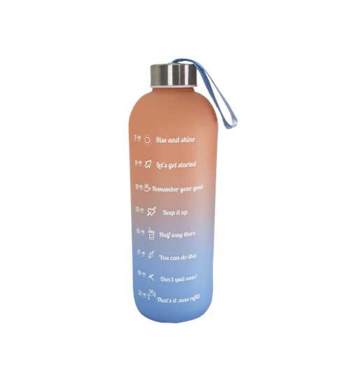 Renkli 1 LT Motivasyon Cam Su Matarası HK2704