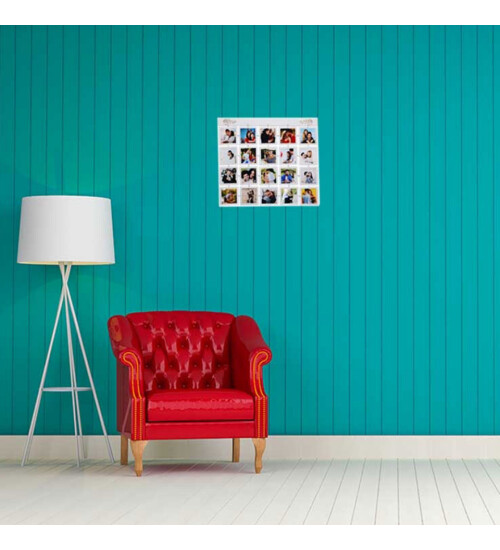 FOTO BASKILI Vintage 20li Kolaj Yatay Çoklu Duvar Fotoğraf Çerçevesi 39x43 cm HK2734