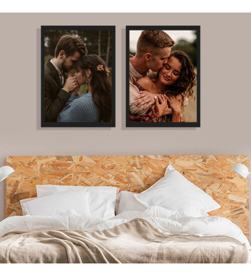 Yapışkanlı Sök Tak Siyah 2li Çerçeve 20x30cm