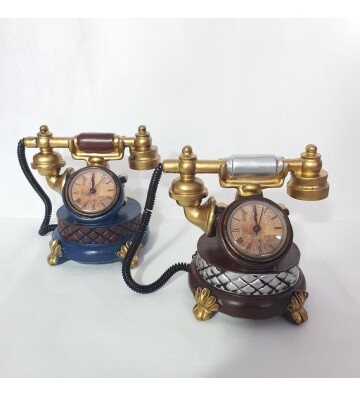 Dekoratif Nostaljik Telefon Saat ve Kumbara