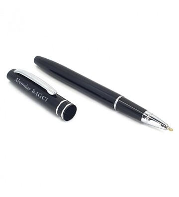 Kişiye Özel Siyah Metal Roller Kalem 0330