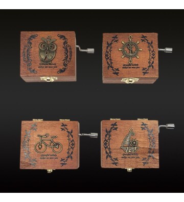 Nostaljik Ahşap Müzik Kutusu