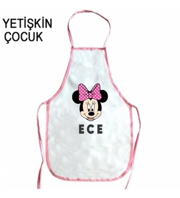 Pembe Biyeli Yetişkin ve Çocuk Mutfak Önlüğü