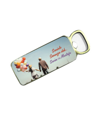 Kişiye Özel Baskılı Metal Şişe Açacak HK2586